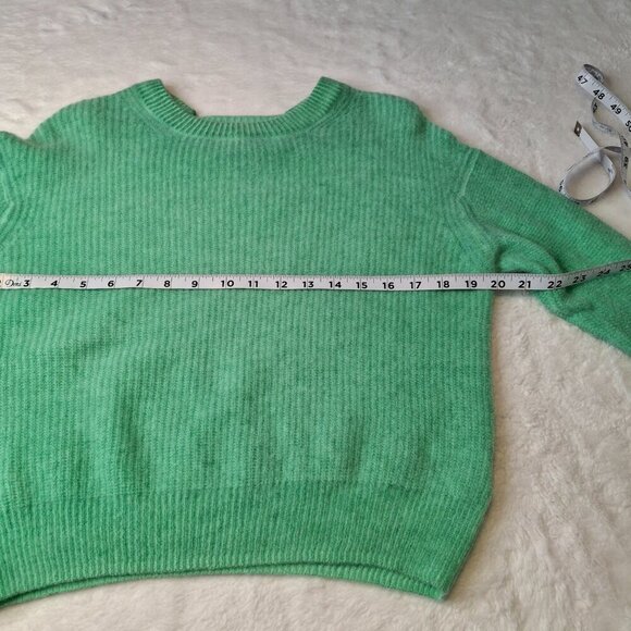 Line 100% Cashmere Sweater Sz M Crop Slouchy Preppy Boho Colorful - Picture 11 of 11